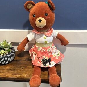Matilda Jane Plush Stuffed Animal Toy Poly Bear With outfit Shirt 19 in Tall